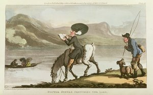 El Dr. Syntax dibujando el lago de Thomas Rowlandson